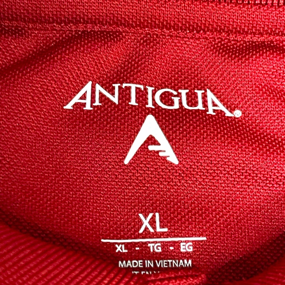 Antigua men’s size XL Alabama/UA crimson and white golf polo/SS/ROLL TIDE ROLL - Picture 6 of 6